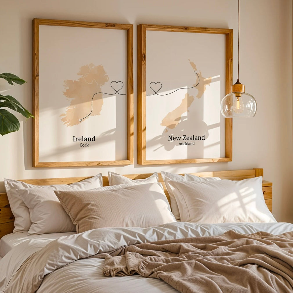 Gepersonaliseerde "Hartenroute" - Poster