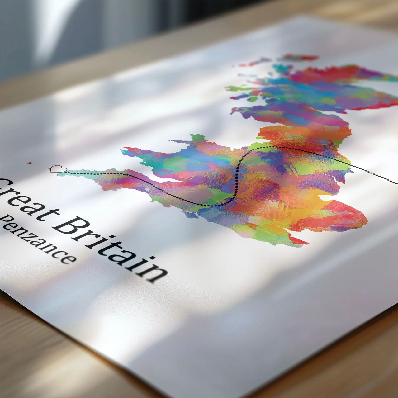 Gepersonaliseerde "Hartenroute" - Poster