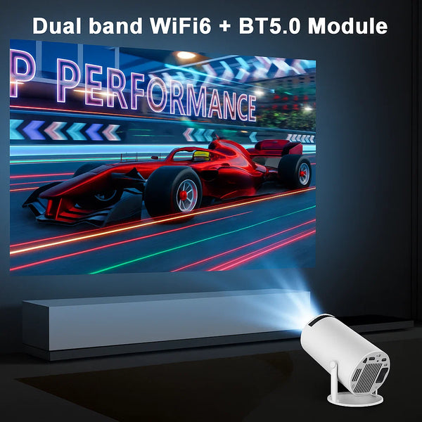 MAGCUBIC Mini Projector – 180° Draaibare Beamer met Flexibele Projectie voor Wand & Plafond | HD Beeldkwaliteit