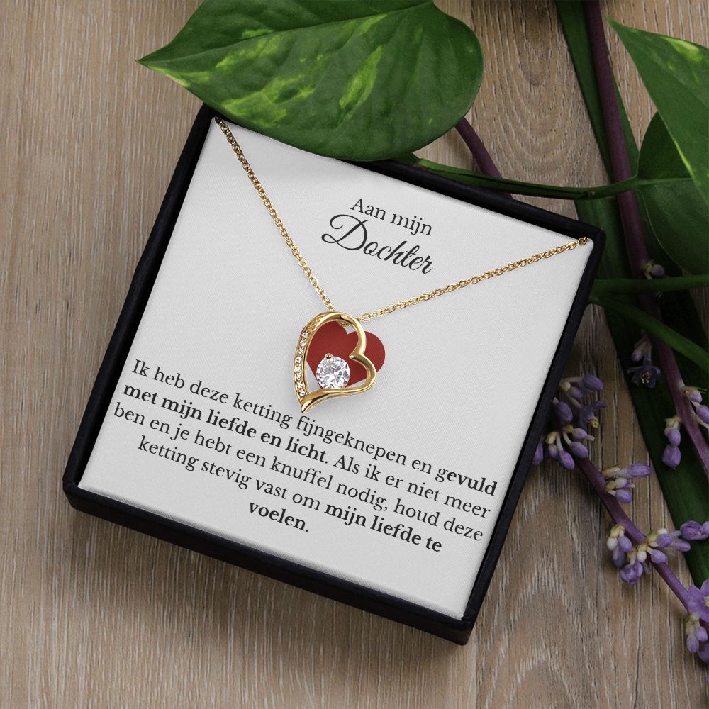 "Aan mijn dochter" Ketting - Verguld in 18Karaat Goud